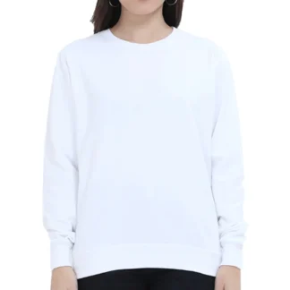 White Womens Plain Sweatshirt_zinotch_SGEGS