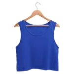 Royal Blue Women's Plain Crop Tank