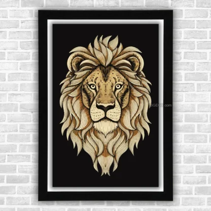 01 SGEGS_WALLART0001-LION LION WALL ART frame