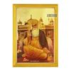 God Guru Nanak Dev Ji Photo Frame, Gold Plated Foil Embossed Picture Frame, Religious Framed Poster