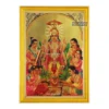 God Satyanarayan Photo Frame, Gold Plated Foil Embossed Picture Frame, Religious Framed Poster