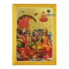 Goddess Lakshmi and God Narayan Photo Frame, Gold Plated Foil Embossed Picture Frame, Religious Framed Poster