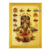 God Shiv with 12 Jyotirlingas Photo Frame, Gold Plated Foil Embossed Picture Frame, Religious Framed Poster