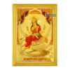 Goddess Brahmani Photo Frame, Gold Plated Foil Embossed Picture Frame, Religious Framed Poster