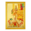 Goddess Shakti Photo Frame, Gold Plated Foil Embossed Picture Frame, Religious Framed Poster