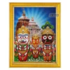 Lord Jagannath Balaram and Subhadra Photo Frame, HD Picture Frame, Religious Framed Poster