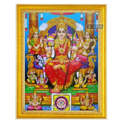 Goddess Sri Lalitha Tripura Sundari Photo Frame, HD Picture Frame, Religious Framed Poster