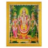 Lord Murugan with Valli and Devasena Photo Frame, HD Picture Frame, Religious Framed Poster