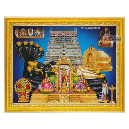 God Ranganatha Swamy Photo Frame, HD Picture Frame, Religious Framed Poster