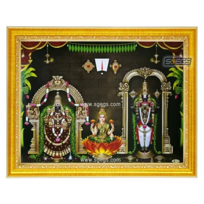 Padmavathi Lakshmi Tirupathi Balaji Photo Frame, HD Picture Frame, Religious Framed Poster (SGEGS ID: 2042) - Image 2
