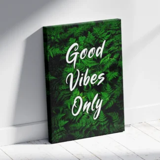 Quote good vibes only 01 canvas