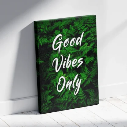 Quote good vibes only 01 canvas
