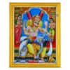 Lord Narsimha Swamy Killing Hiranyakashyap with Prahlad Photo Frame, HD Picture Frame, Religious Framed Poster
