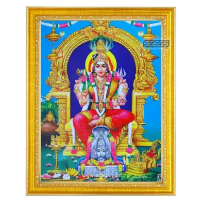 Goddess Karumariamman Photo Frame, HD Picture Frame, Religious Framed Poster