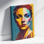 Colorful Abstract Woman Portrait Wall Art Poster, Framed Poster, and Gallery Wrapped Canvas | Girl Portrait (SGEGS ID: 26516)