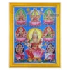 Goddess Ashta Lakshmi Photo Frame, HD Picture Frame, Religious Framed Poster