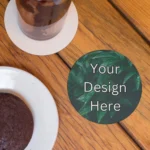 Customized MDF Coaster Circle, Print Your design Photo Name Logo, Personalized Gift Birthday Anniversary Husband Wife Boyfriend Girlfriend Friends