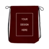 Maroon Customized Cotton Drawstring Bag | Backpack for Kids, Men, & Women | Cotton Canvas String Bag for College, Shopping, Gym, Travel & Any Occasion