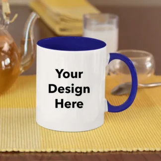 Customized Dark Blue Color Mug | Print Your Design Photo Name Logo | Personalized Coffee Mug | Gift Birthday Anniversary Any Occasion