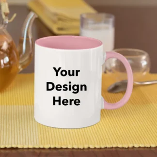 Customized Light Pink Color Mug | Print Your Design Photo Name Logo | Personalized Coffee Mug | Gift Birthday Anniversary Any Occasion