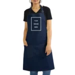 Customized Navy Blue Cotton Apron | Print Design Photo Name Logo | Gift for Hobby Cooks, Men, Women, Mother, Father, Wife, Husband, Girlfriend, Boyfriend