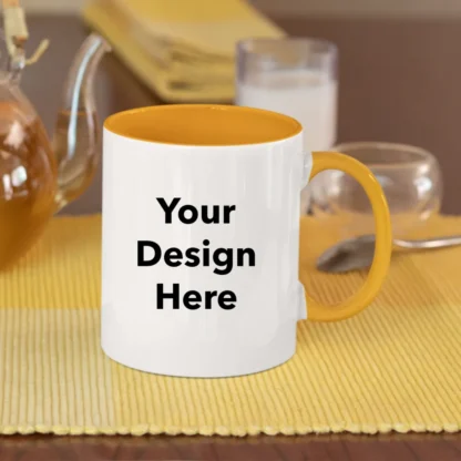 Customized Orange Color Mug | Print Your Design Photo Name Logo | Personalized Coffee Mug | Gift Birthday Anniversary Any Occasion