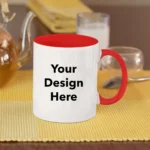 Customized Red Color Mug | Print Your Design Photo Name Logo | Personalized Coffee Mug | Gift Birthday Anniversary Any Occasion