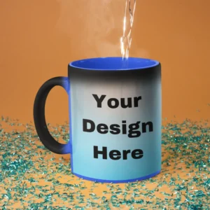 Royal Blue Customized Magic Mug | Print Your Design Photo Name Quote Logo | Personalized Magic Coffee Mug | Perfect Gift for Birthday Anniversary