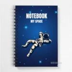 Astronaut Customized Notebook Diary, Personalized Front & Back Cover, Print Your Design Photo Name Logo, Gift Birthday Anniversary Any Occasion