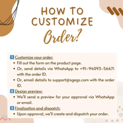 HOW TO CUSTOMIZE ORDER SGEGS