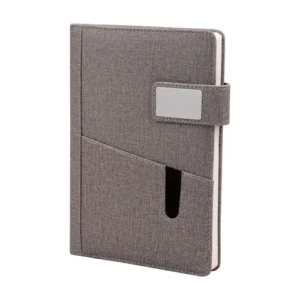 A5 Jute grey Diary With Card Pocket 01 SGEGS