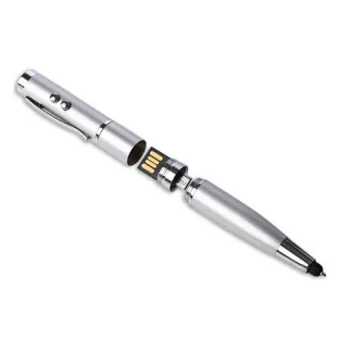 Silver 6 in 1 Pen OTG Pendrive, Customized Pen Drives