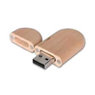 75 Wooden Oval Shape Pendrive_SGEGS
