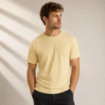 Beige Half Sleeve Plain T-Shirt | Unisex Regular Fit