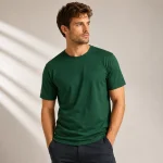 Bottle Green Half Sleeve Plain T-Shirt | Unisex Regular Fit | zinotch