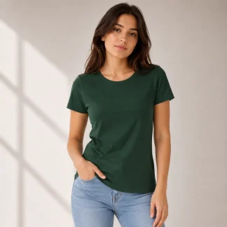 Bottle Green Womens Plain T-shirt zinotch SGEGS