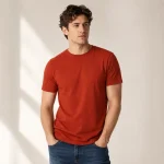 Brick Red Half Sleeve Plain T-Shirt | Unisex Regular Fit