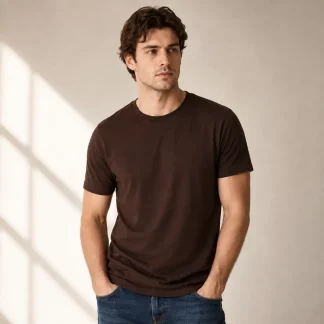 Coffee Brown Unisex Plain T-shirt zinotch SGEGS