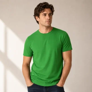 Flag Green Half Sleeve Plain T-Shirt | Unisex Regular Fit