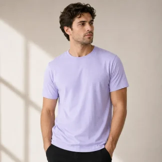 Lavender Unisex Plain T-shirt zinotch SGEGS