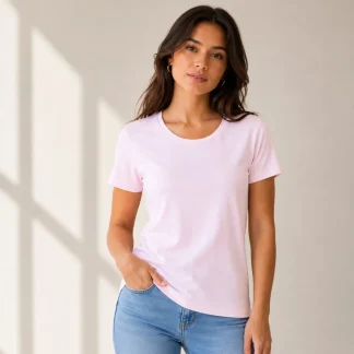 Light Baby Pink Womens Plain T-shirt zinotch SGEGS