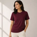 Maroon Women's Supima Cotton T-Shirt | Regular Fit | zinotch