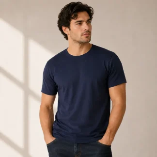 Navy Blue Unisex Plain T-shirt zinotch SGEGS