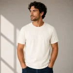 Off White Half Sleeve Plain T-Shirt | Unisex Regular Fit | zinotch
