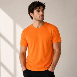 Orange Unisex Plain T-shirt zinotch SGEGS