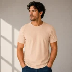 Peach Half Sleeve Plain T-Shirt | Unisex Regular Fit | zinotch