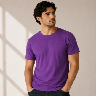 Purple Unisex Plain T-shirt zinotch SGEGS