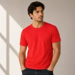 Red Half Sleeve Plain T-Shirt | Unisex Regular Fit