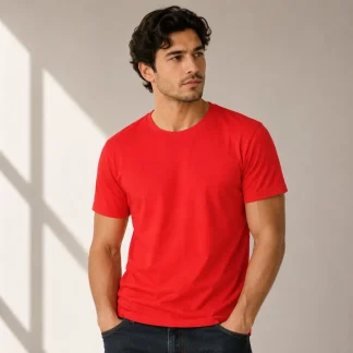 Red Unisex Plain T-shirt zinotch SGEGS