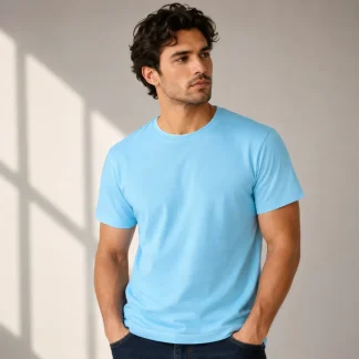 Sky Blue Unisex Plain T-shirt zinotch SGEGS